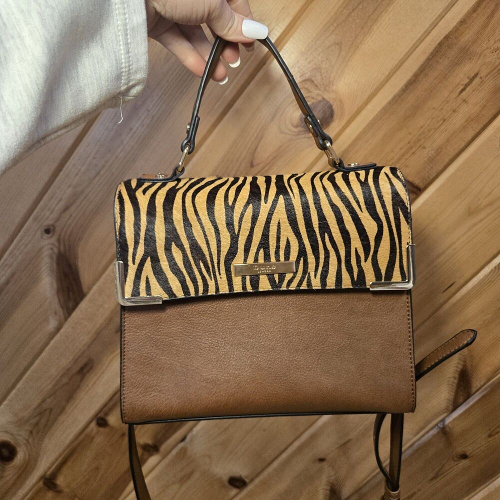 Brown and Animal Print Crossbody Bag